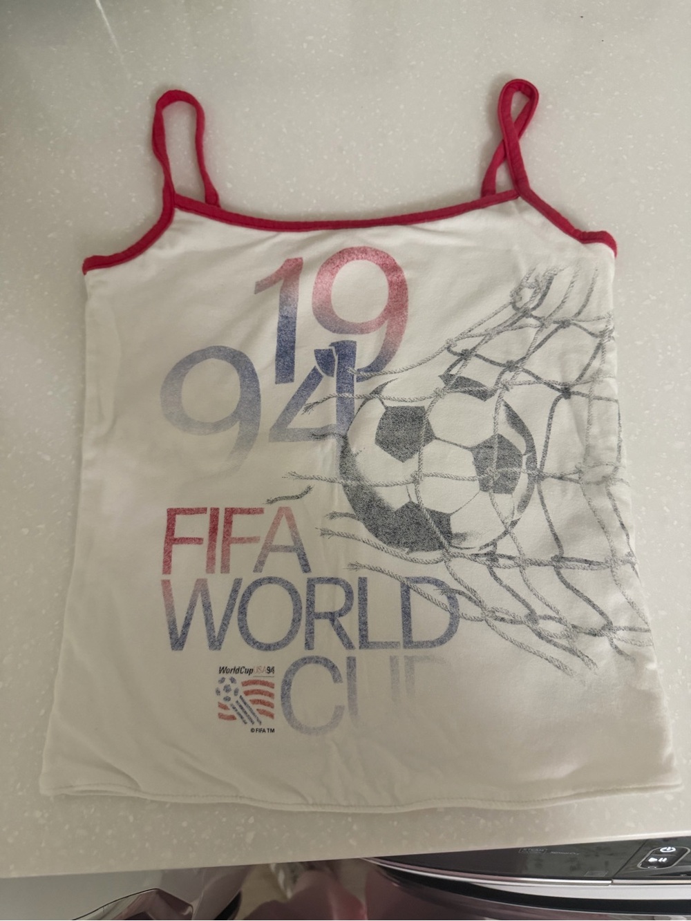Hollister White & Red FIFA World Cup Graphic Tank